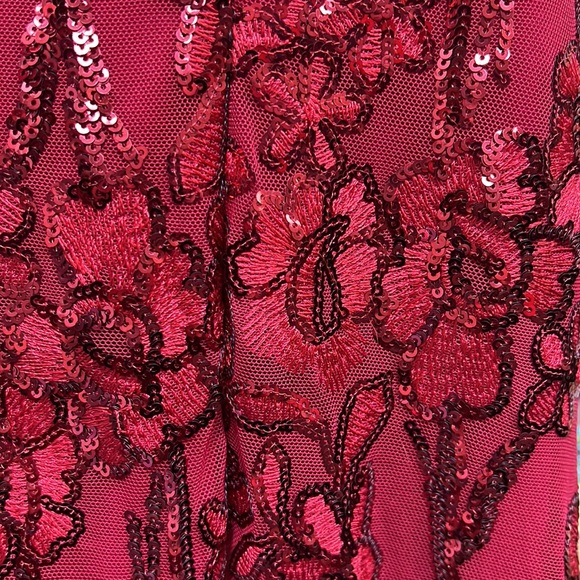 NWT,Alex & Eve from Alex evenings Sequin Floral Sheath Dress
,red - Picture 16 of 17